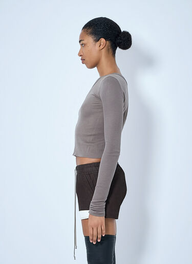 Rick Owens Asymmetric Long-Sleeve Top Grey ric0265029