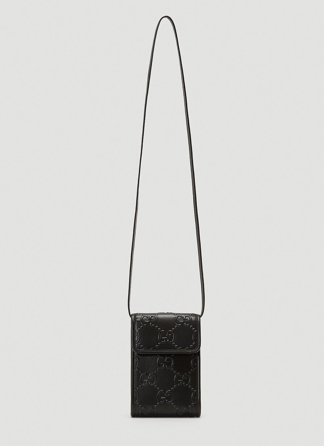 Gucci Perforated Leather Crossbody Bag in Black LN CC