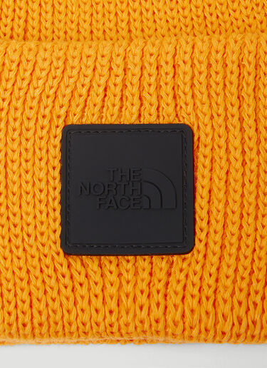 The North Face Logo Patch Beanie Hat Orange tnf0154015