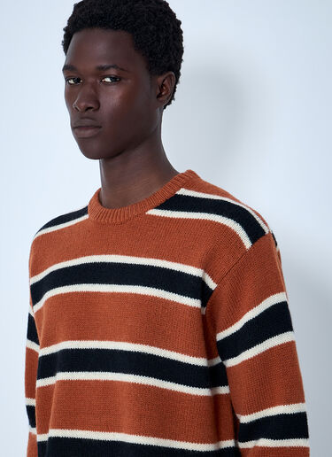 Striped Wool-Blend Sweater Stüssy Striped Wool-Blend Sweater Orange sts0164005