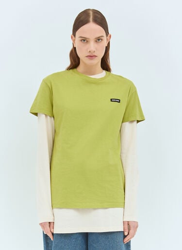 Set Of Three Jersey T-Shirts Miu Miu Set Of Three Jersey T-Shirts Blue miu0359003