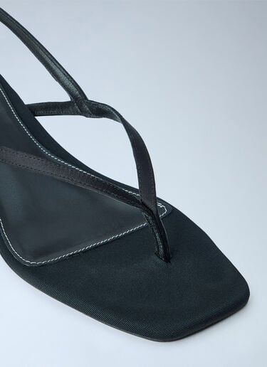 Toteme Slingback Satin Flip Flops Black tot0265021