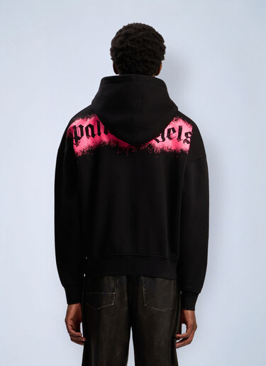 Spray Bear Loose Hooded Sweatshirt Palm Angels Spray Bear Loose Hooded Sweatshirt Black pma0162017