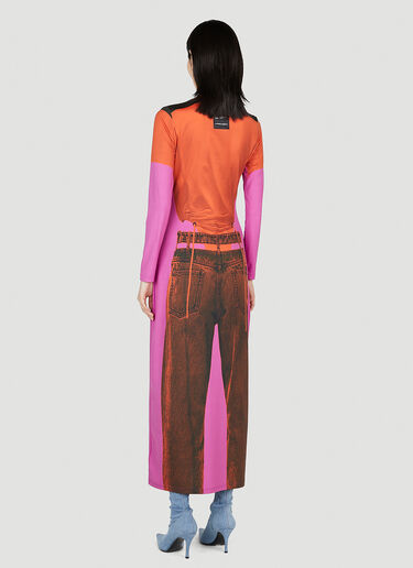 Y/Project x Jean Paul Gaultier Trompe L'Oeil Belt Denim Dress Orange jpg0252004