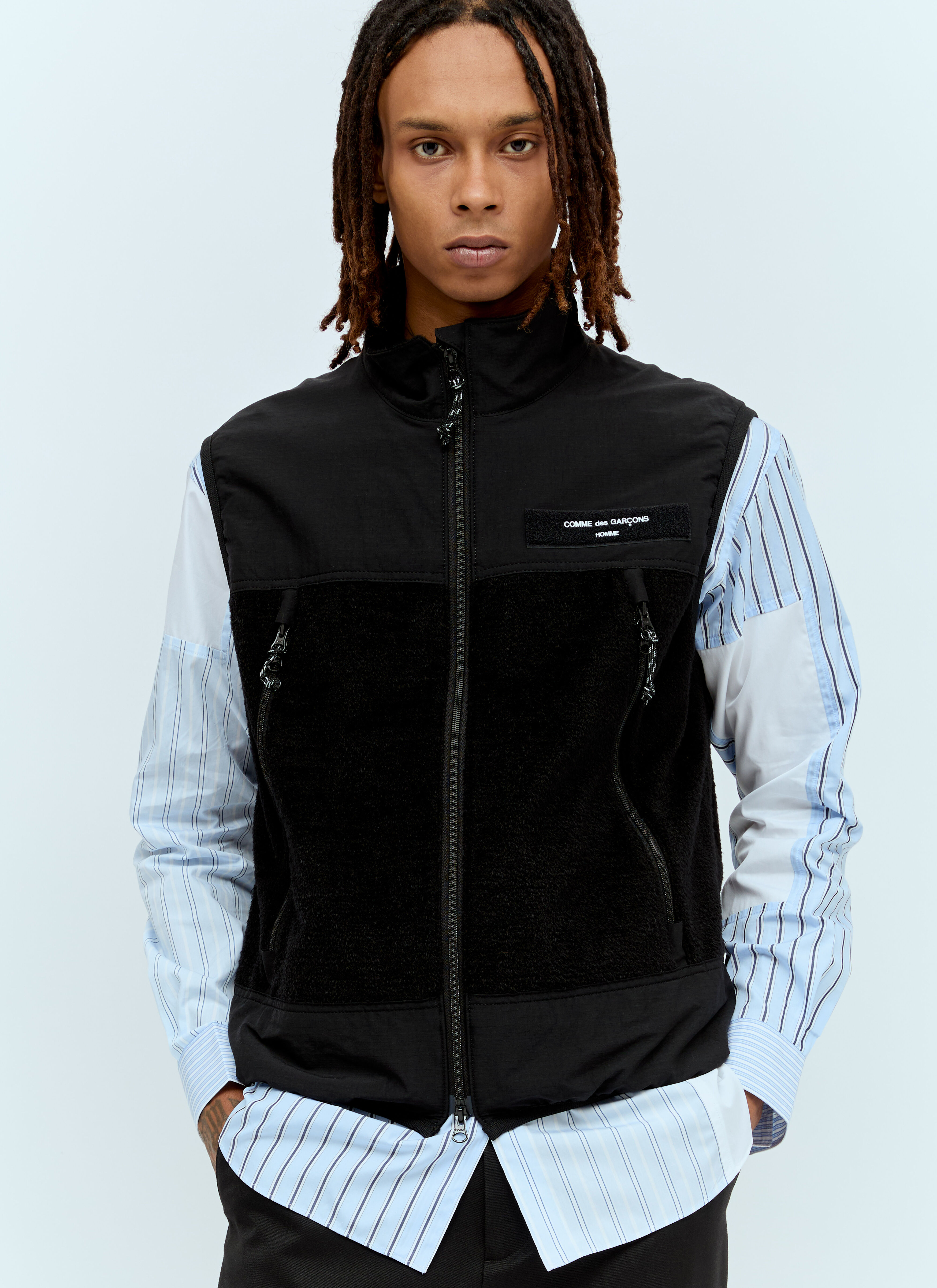 Comme des Garcons Homme Men s Fleece Vest in Black LN CC