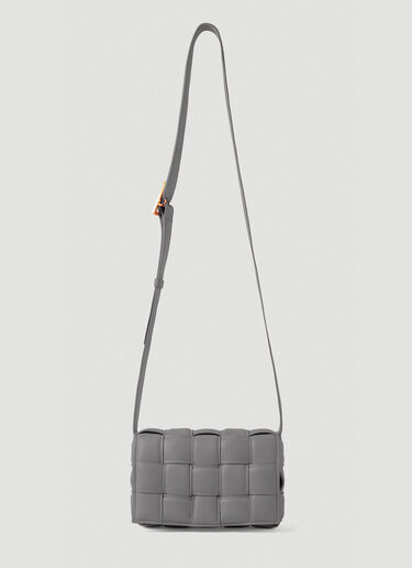 Cassette Mini Leather Shoulder Bag in Grey - Bottega Veneta