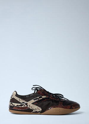 Miu Miu Gymnasium Sneakers Brown miu0262014