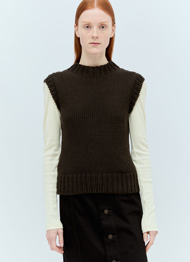 Lemaire Chunky Vest Brown lem0256013