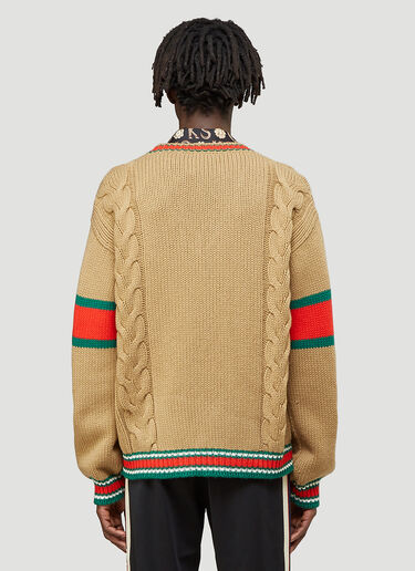 Gucci V-Neck Sweater Beige guc0143016