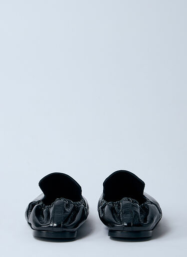 TOTEME Elastic Leather Loafers Black tot0260018