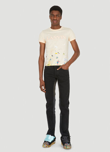 Lanvin x Gallery Dept. Paint Splatter Logo Print T-Shirt Pink lag0148010