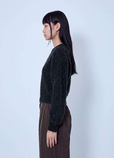 LN-CC® - Max Mara: Crewneck Mohair-Blend Sweater - Dark Grey Max Mara Crewneck Mohair-Blend Sweater Dark Grey max0266218