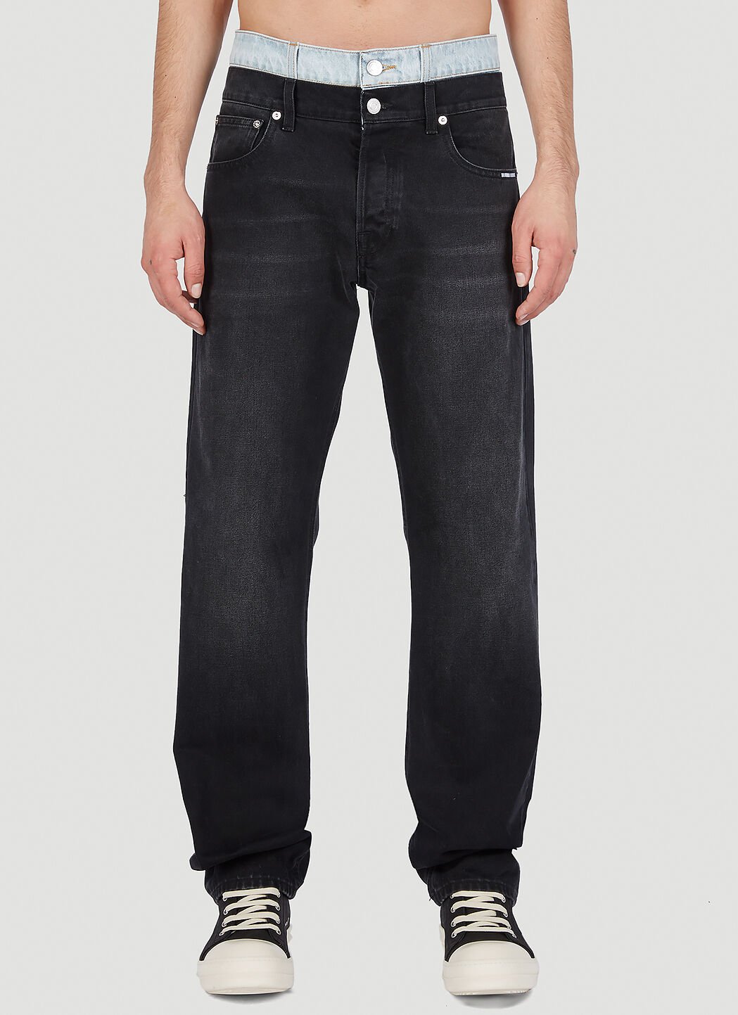 VTMNTS Double Waist Jeans in Black | LN-CC