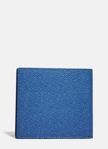 Thom Browne Billfold Pebbled Leather Wallet Blue thb0125044