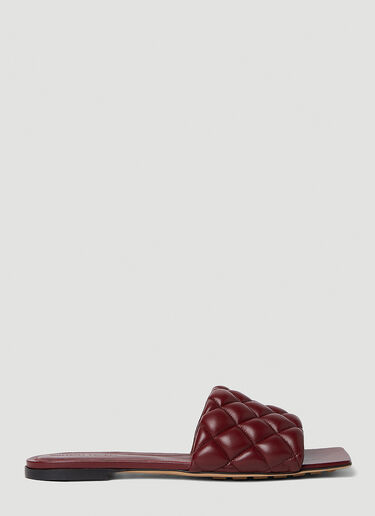 Bottega Veneta 软垫平底凉鞋 酒红色 bov0251066