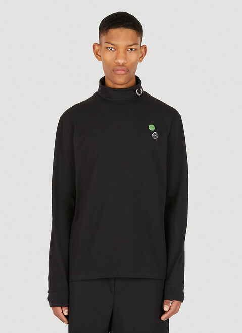 Raf Simons x Fred Perry Laurel Wreath Roll Neck Top Black rsf0152009