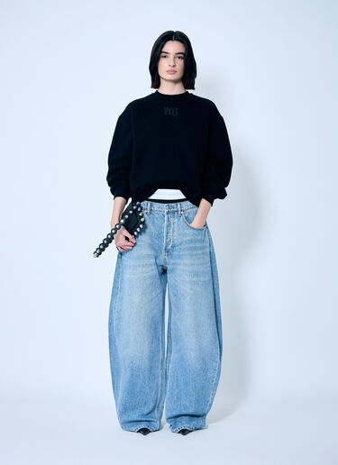 Alexander Wang Oversized Round Low Rise Jeans Blue awg0259029