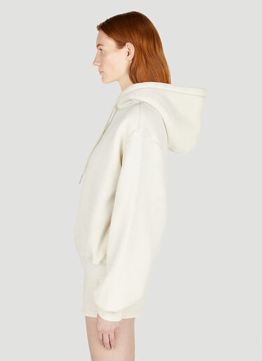 Logo Hooded Sweatshirt Alexander Wang Logo Hooded Sweatshirt Cream awg0252010