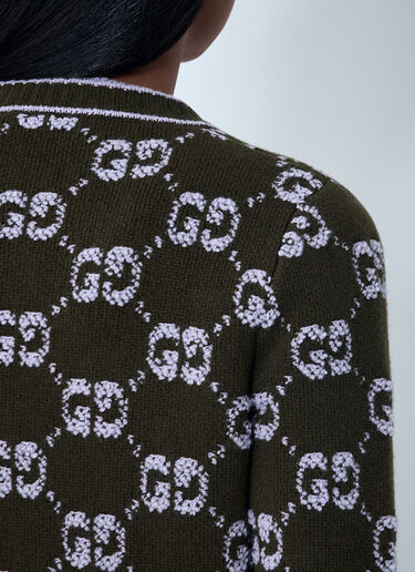 GG Jacquard Wool Bouclé Cardigan Gucci GG Jacquard Wool Bouclé Cardigan Black guc0261108