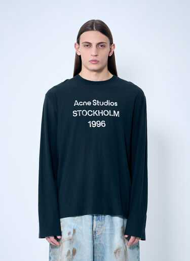 Acne Studios Logo Print T-Shirt Black acn0159019