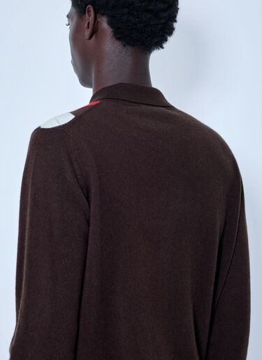 LN-CC® - Miu Miu: Cashmere Argyle Cardigan - Brown Miu Miu Cashmere Argyle Cardigan Brown miu0166018