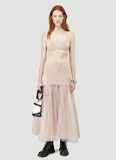 Alexander Mcqueen Crop Rib Top Pink amq0244006