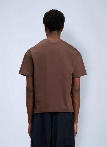 LN-CC® - Palm Angels: Spray Bear T-Shirt - Brown Palm Angels Spray Bear T-Shirt Brown pma0164110