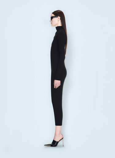 Off-White Off Stamp Ribbed Midi Dress Black ofw0260011