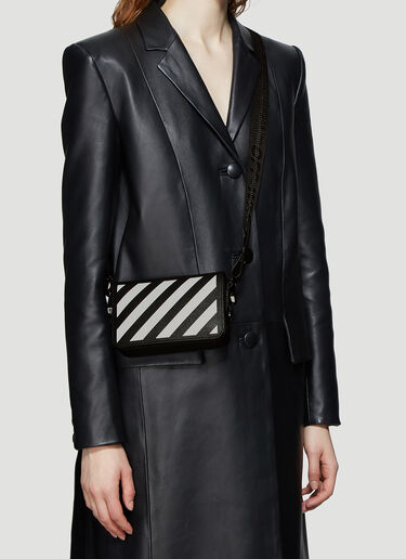 Off-White Striped Shoulder Bag Black ofw0238016