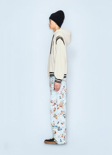 Off-White Fleece 00 Varsity Hooded Jacket Natural ofw0160090