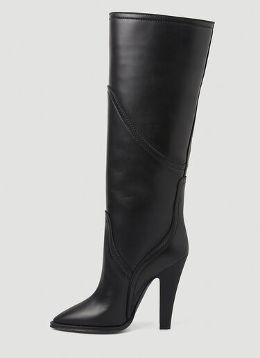 Saint Laurent Koller Knee High Boots Black sla0245139