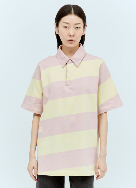 VETEMENTS Striped EKD Polo Shirt Pink vet0255002