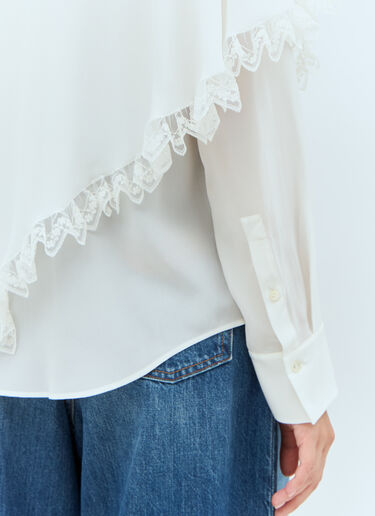 Knotted Heritage Cape Blouse Chloé Knotted Heritage Cape Blouse White chl0257007