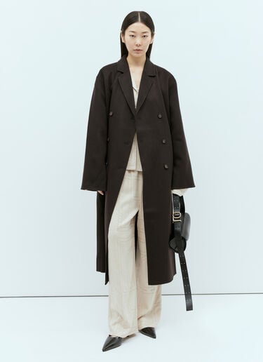 TOTEME Signature Wool Double Coat Brown tot0255023