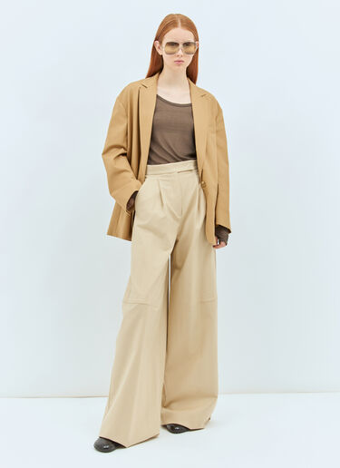 Max Mara Oversized Canvas Blazer Beige max0257004