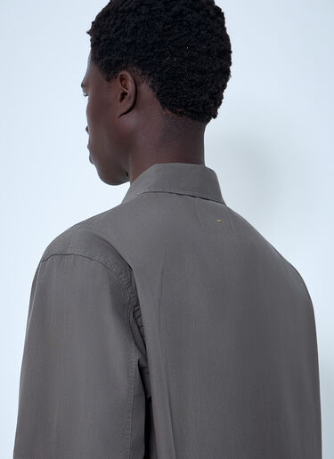 Margaret Howell Cotton Poplin Boxy Shirt Grey mhl0164003