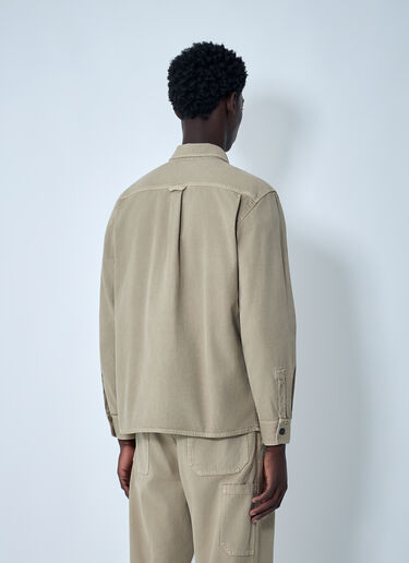 Stone Island Logo Patch Shirt Beige sto0162037
