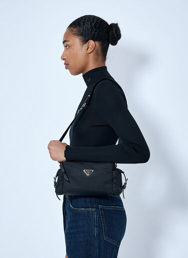LN-CC® - Prada: 探索小型 Re-Nylon 单肩包 - 黑色 Prada 探索小型 Re-Nylon 单肩包 黑色 pra0265022