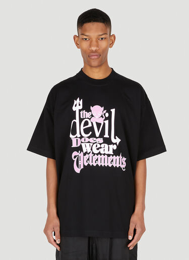 VETEMENTS Graphic Print T-Shirt   Black vet0147014