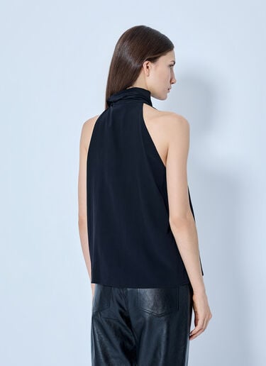 LN-CC® - Max Mara: Pleated Halter Top - Black Max Mara Pleated Halter Top Black max0265013