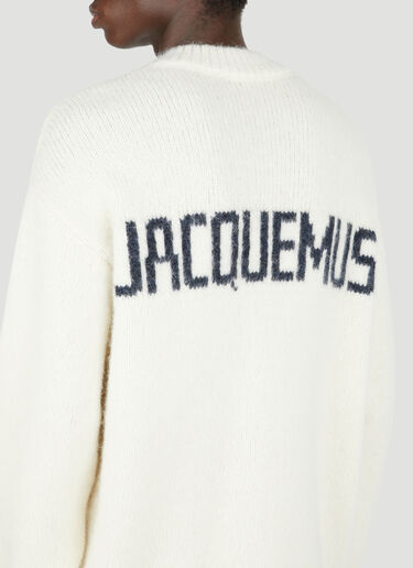 Jacquemus Le Maille Pavane Knit Sweater Beige jac0354001