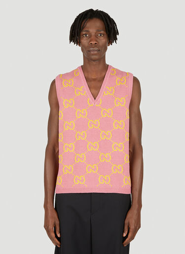 Gucci GG 자카드 민소매 스웨터 핑크 guc0147034
