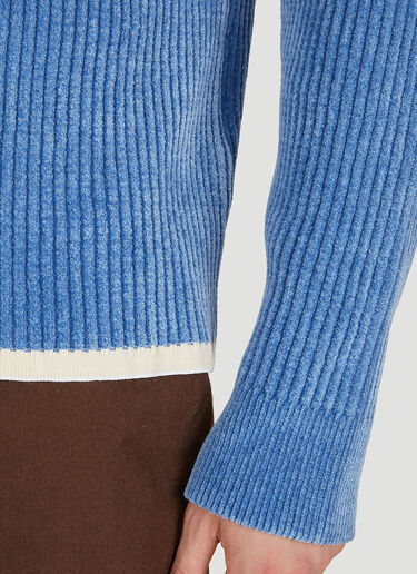 Jacquemus Le Duci Polo Sweater Blue jac0150006