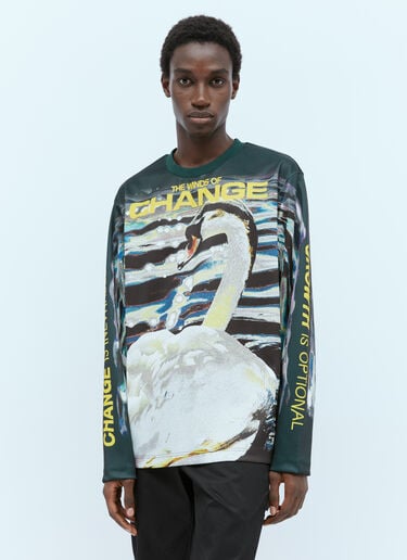 Burberry Swan Print Long Sleeve T-Shirt Multicolour bur0154003