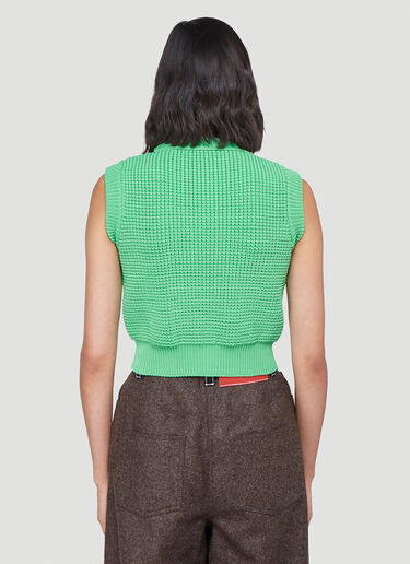 Sunnei Waffle-Knit Top Green sun0242010