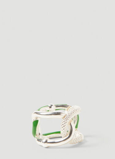 Bottega Veneta 对比色链环戒指 银色 bov0251128