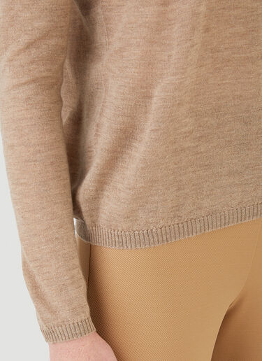 Crewneck Knit Sweater Max Mara Crewneck Knit Sweater Beige max0245017