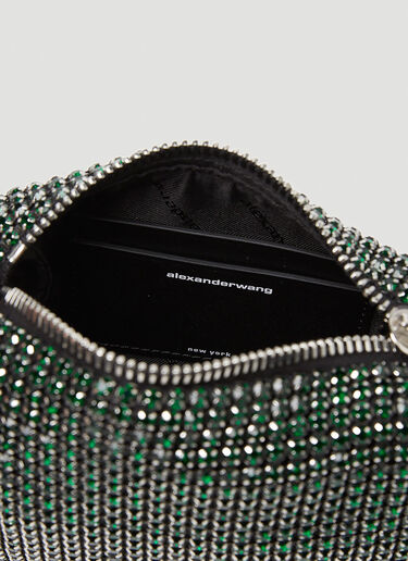 Alexander Wang Heiress Crystal Medium Pouch Handbag Green awg0247032