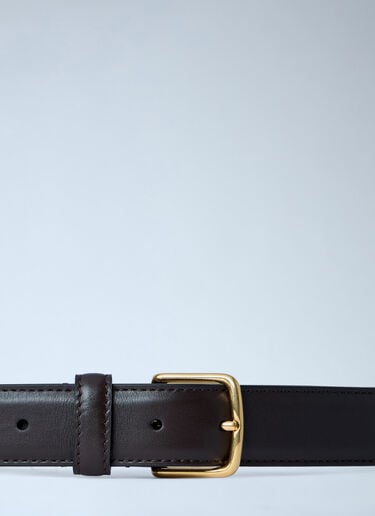 The Row Leather Belt Brown row0363016