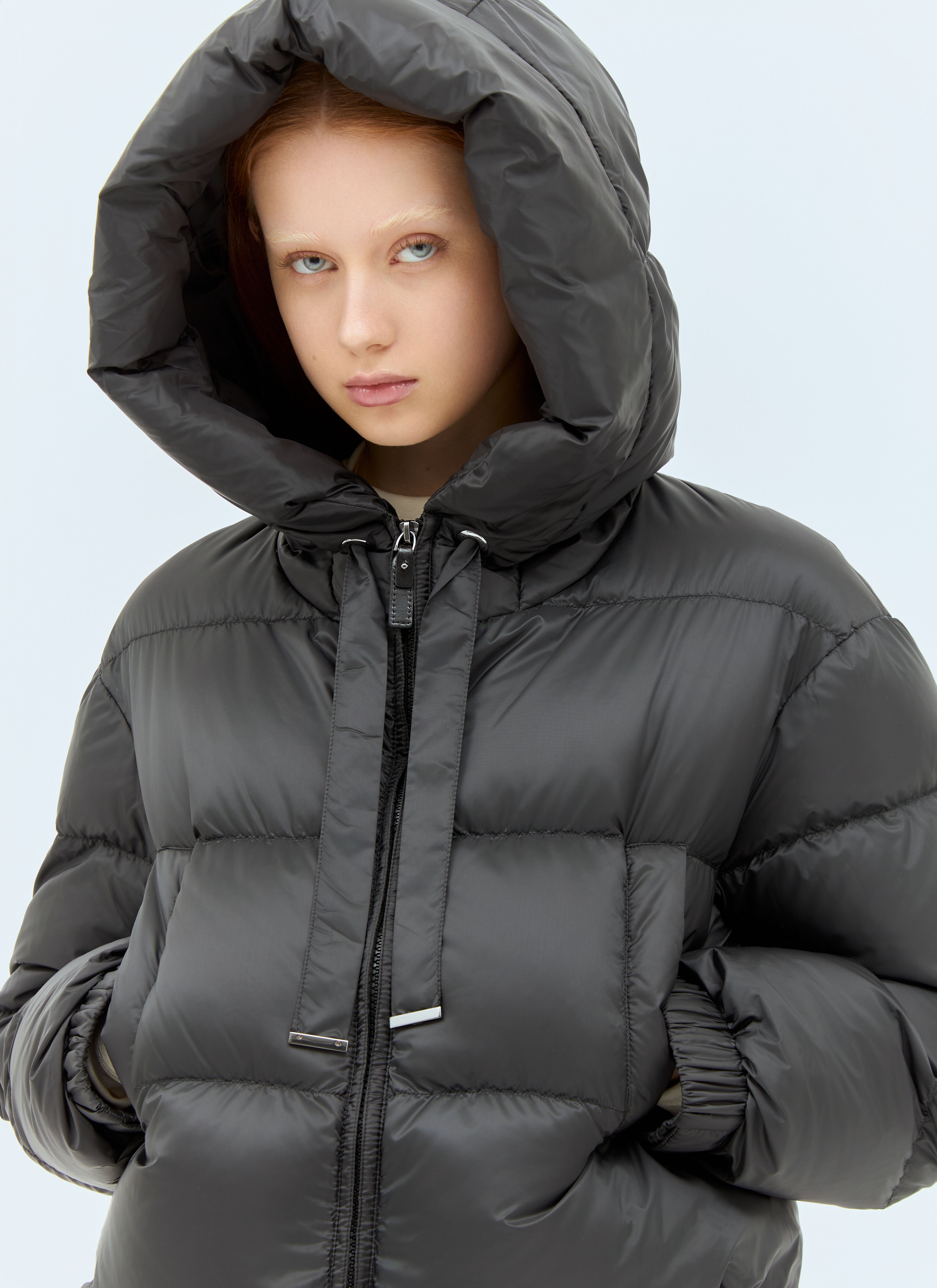 Max Mara Women s Cropped Water Repellent Down Jacket in Black LN CC